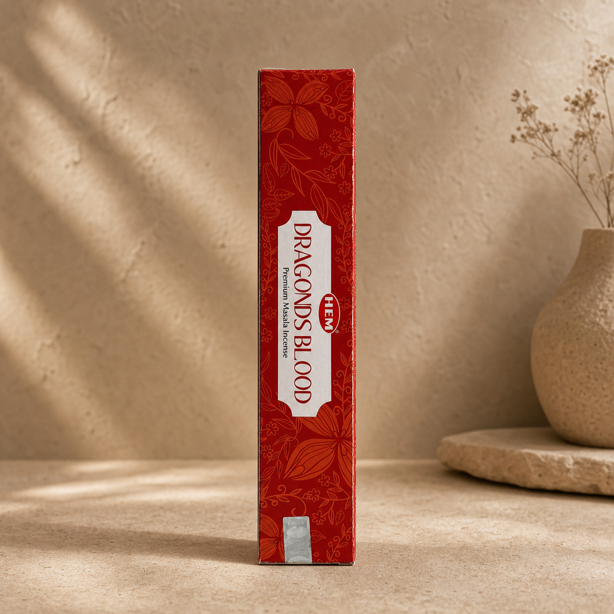 HEM Dragons Blood premium masala incense packaging and sticks
