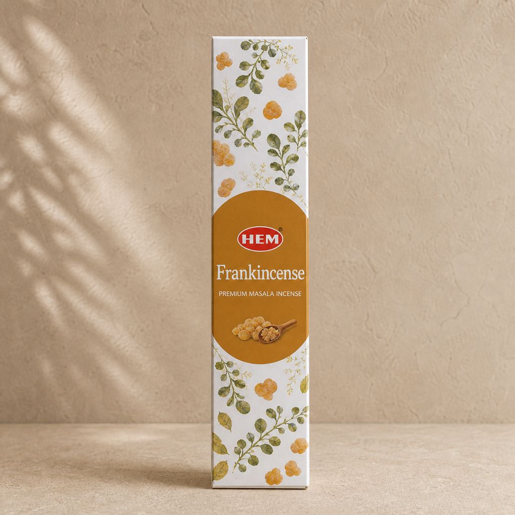 HEM Frankincense premium masala incense packaging and sticks
