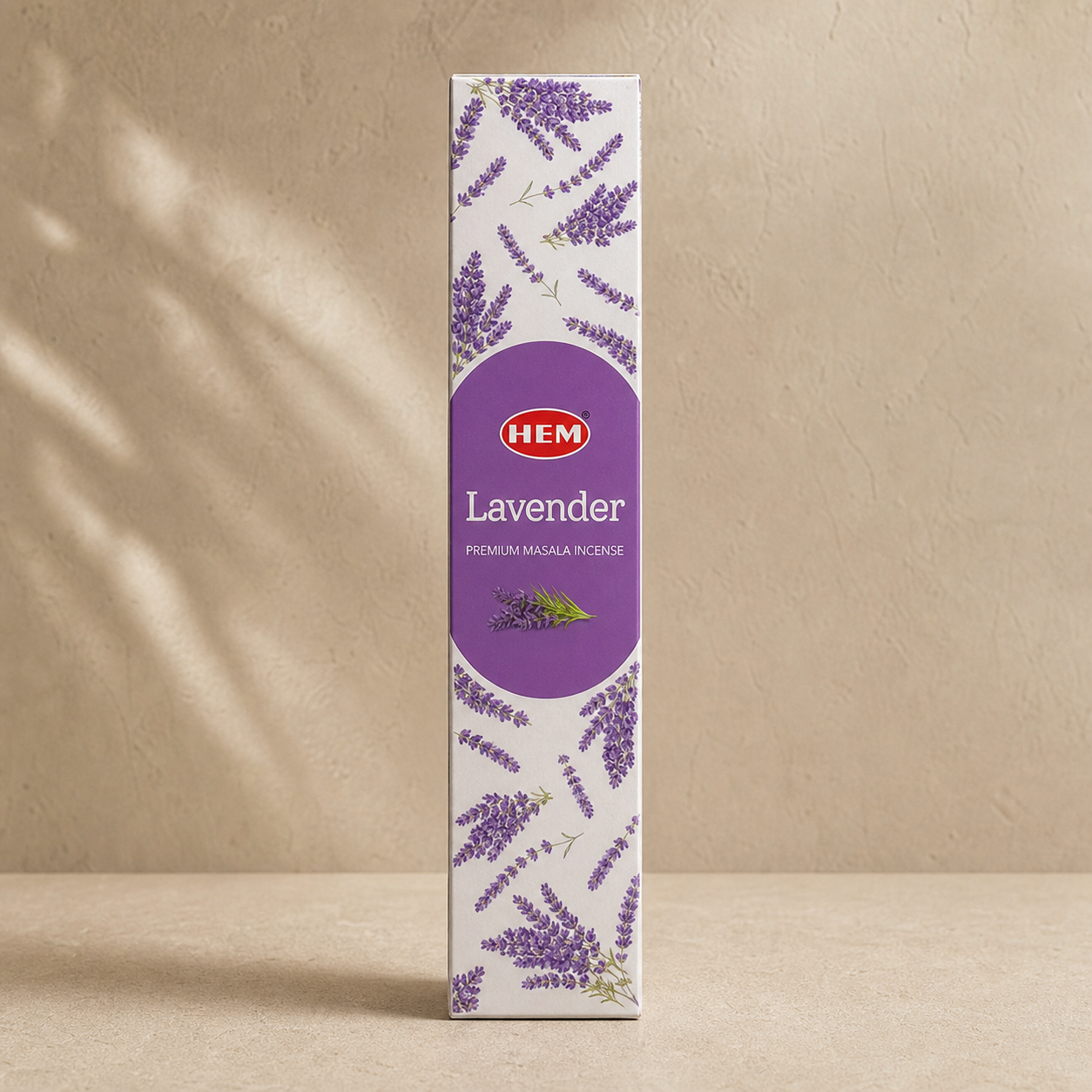HEM Lavender premium masala incense packaging and sticks