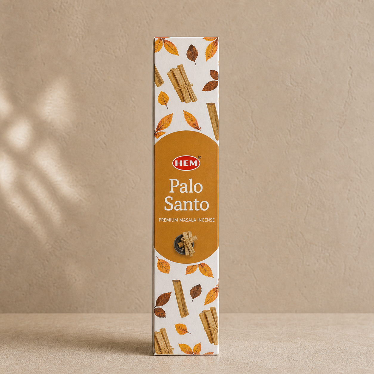 HEM Palo Santo premium masala incense packaging and sticks