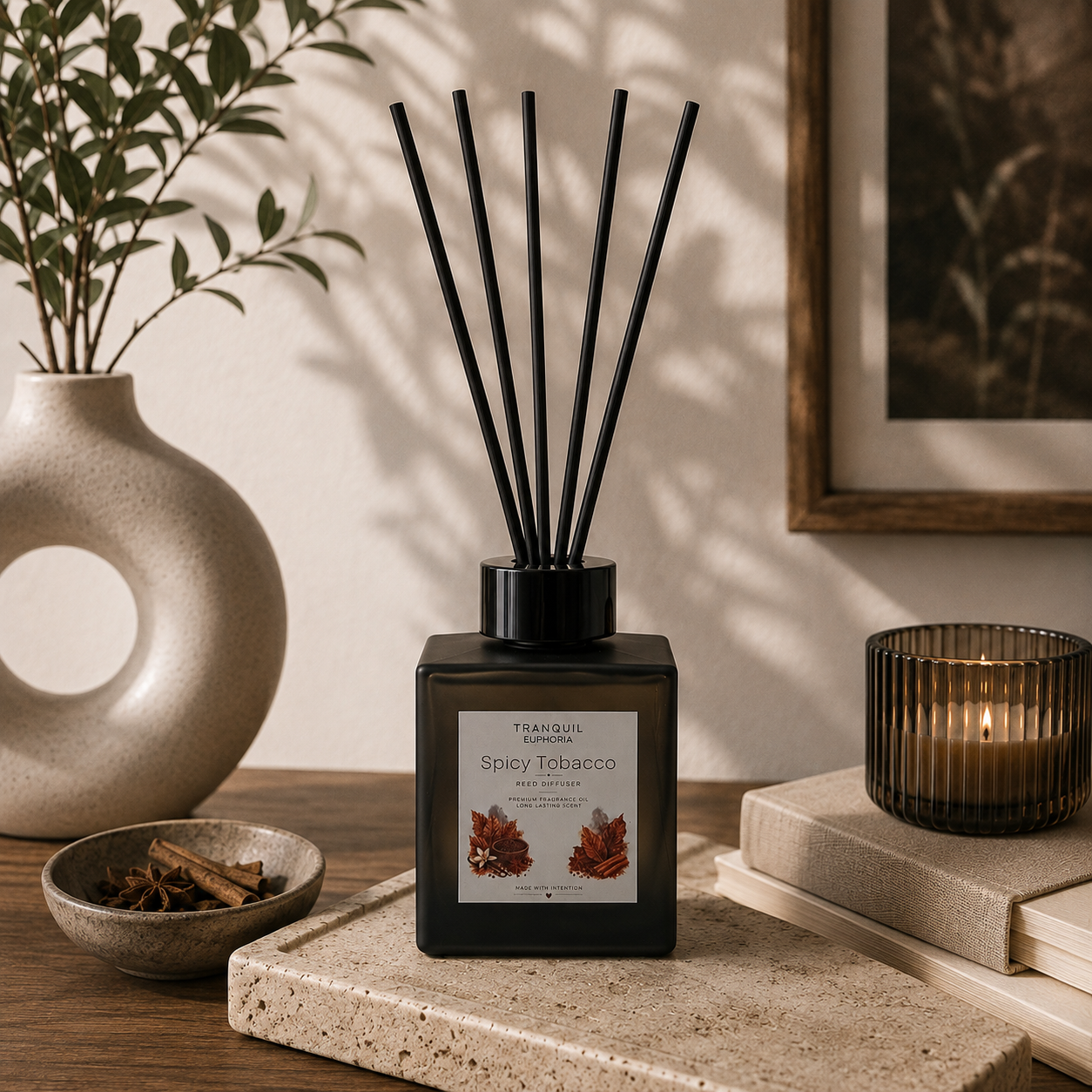 Reed Diffuser - Cube - Spicy Tobacco