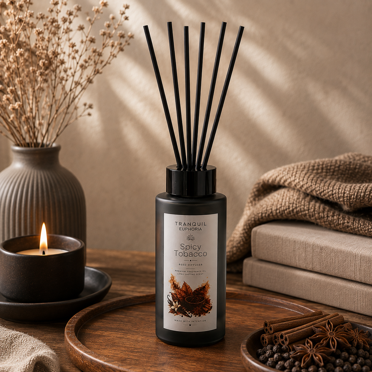 Reed Diffuser - Tower - Spicy Tobacco