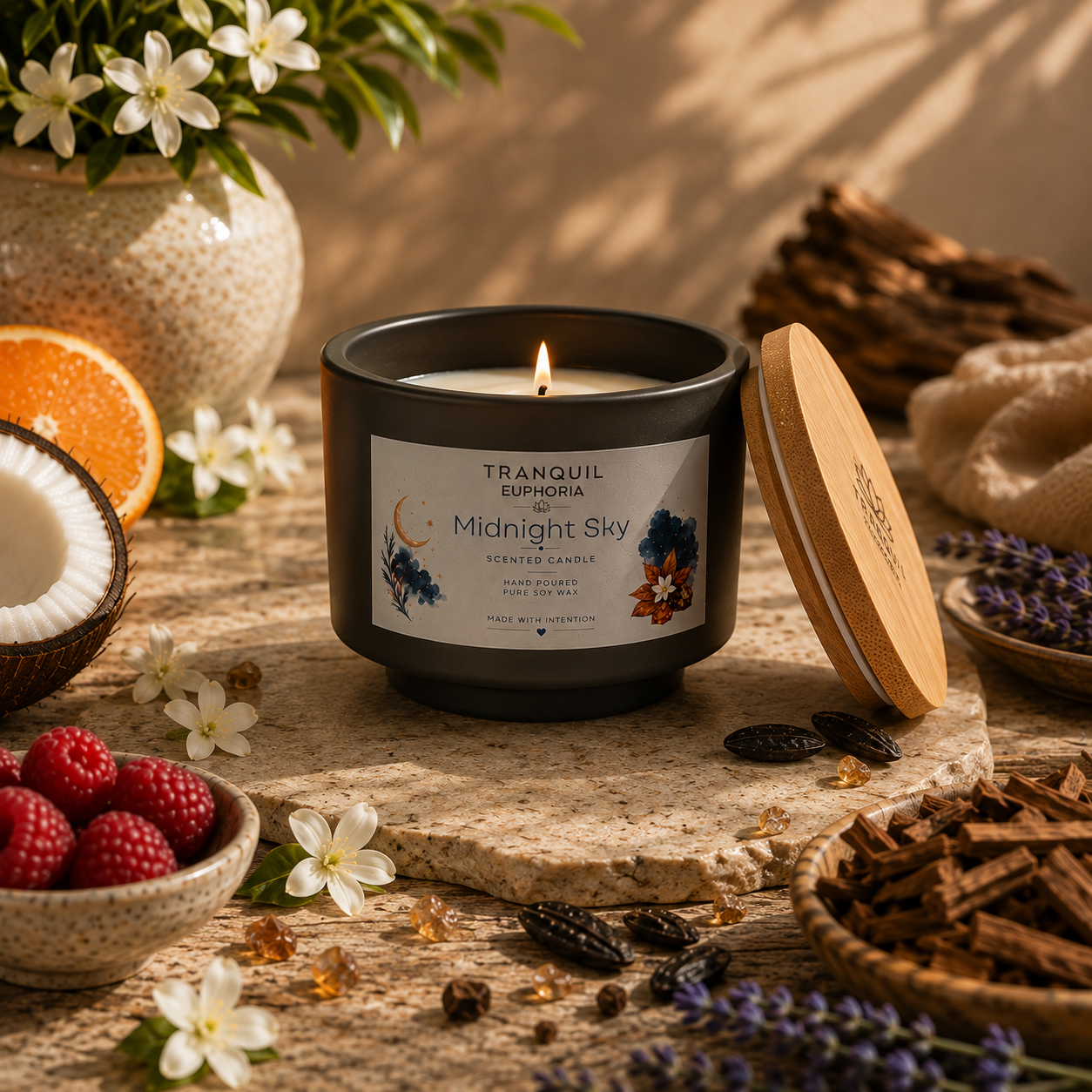Soy Wax Candle - Midnight Sky - Medium